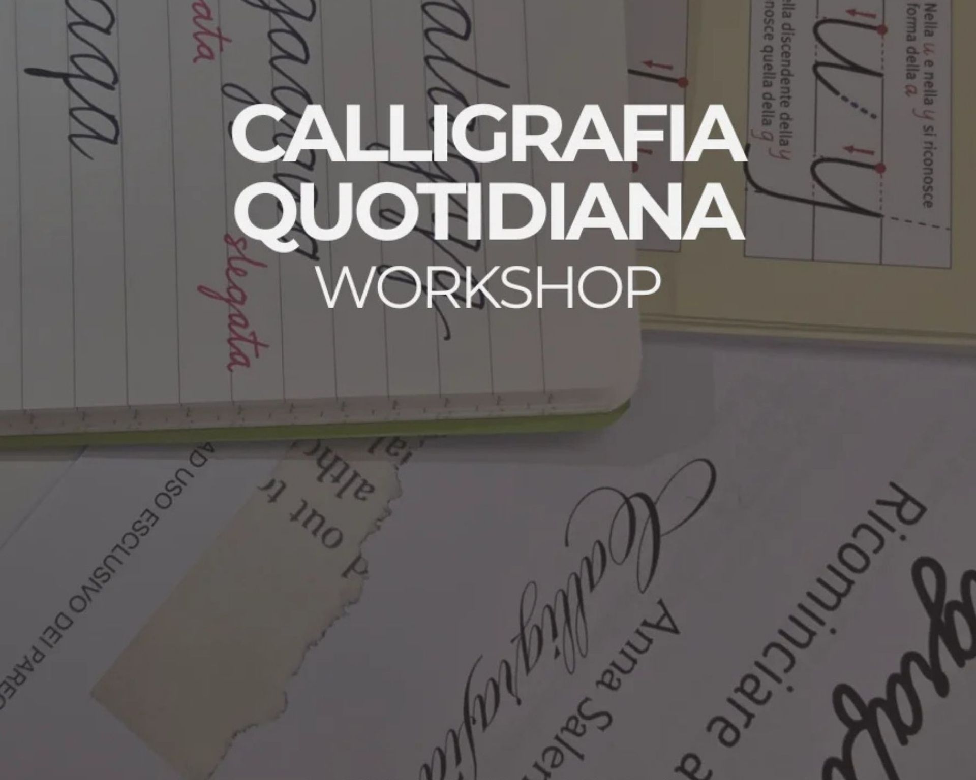 locandina workshop calligrafia quotidiana