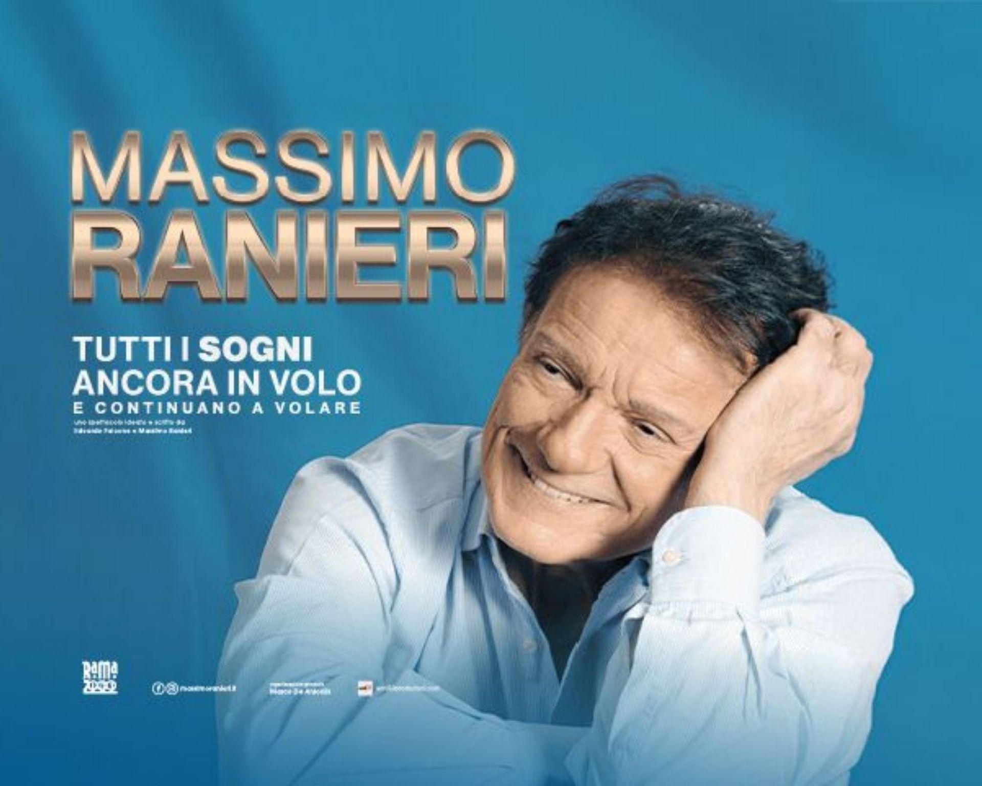 Locandina spettacolo di Massimo Ranieri in Tutti i sogni ancora in volo e continuano a volare