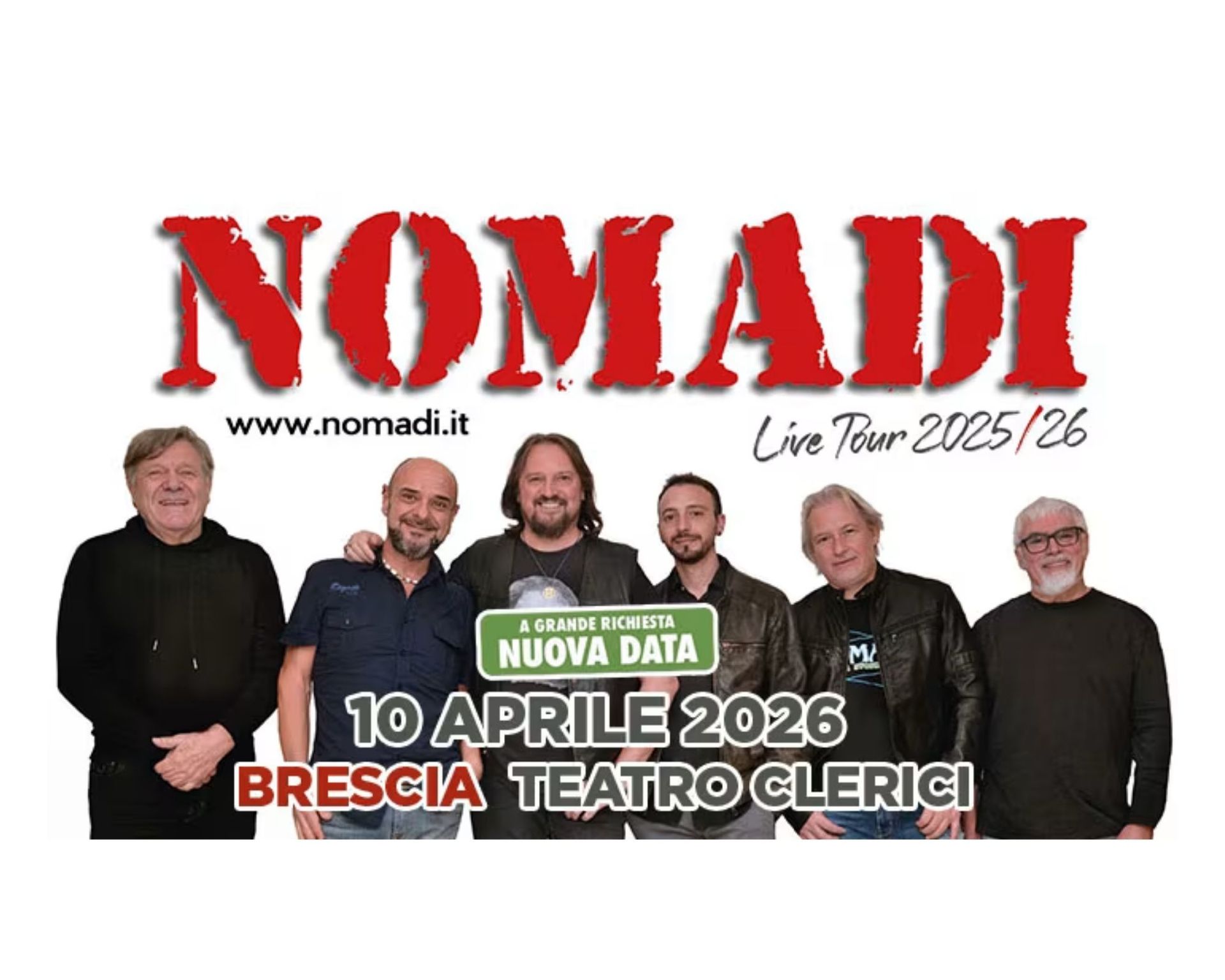 Nomadi in concerto a Brescia