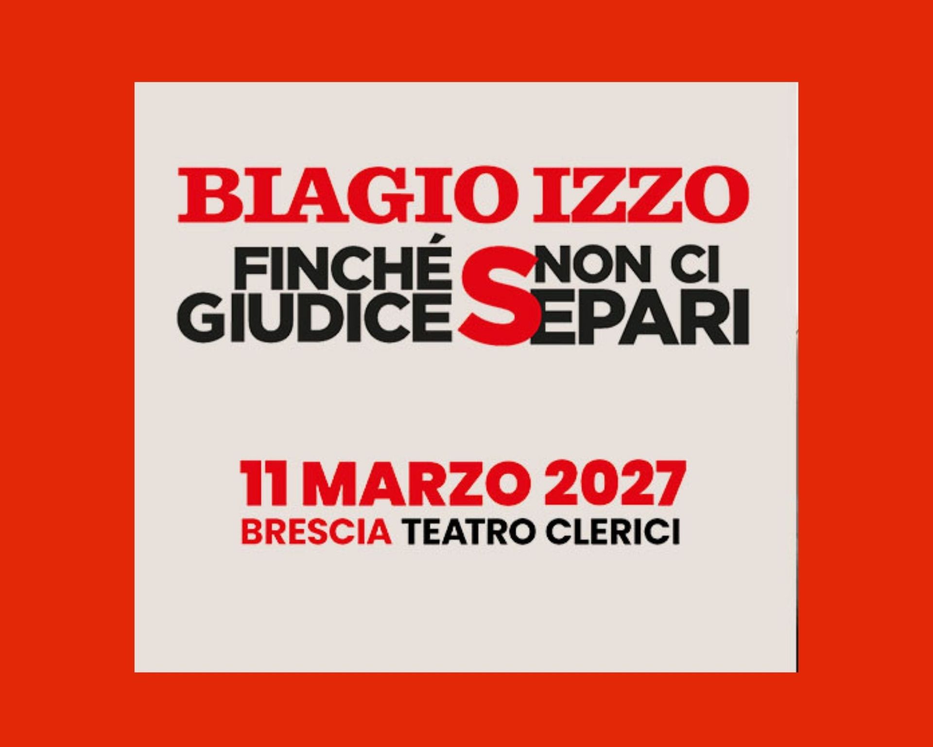 Locandina evento di Biagio Izzo