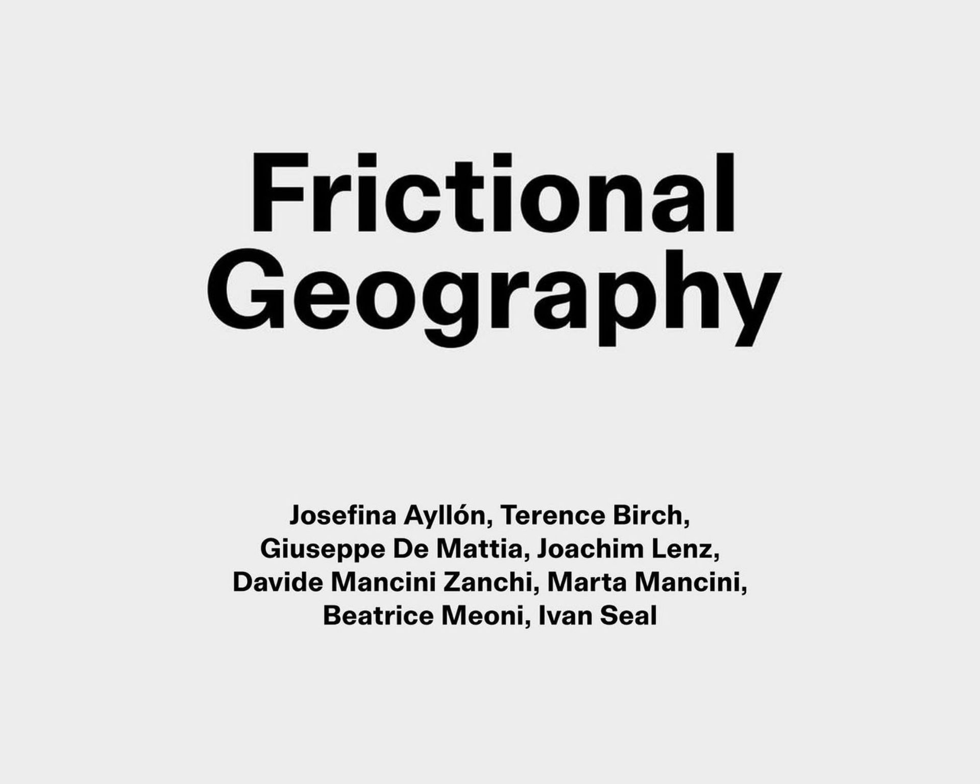 Locandina Mostra geografia dell'Attrito