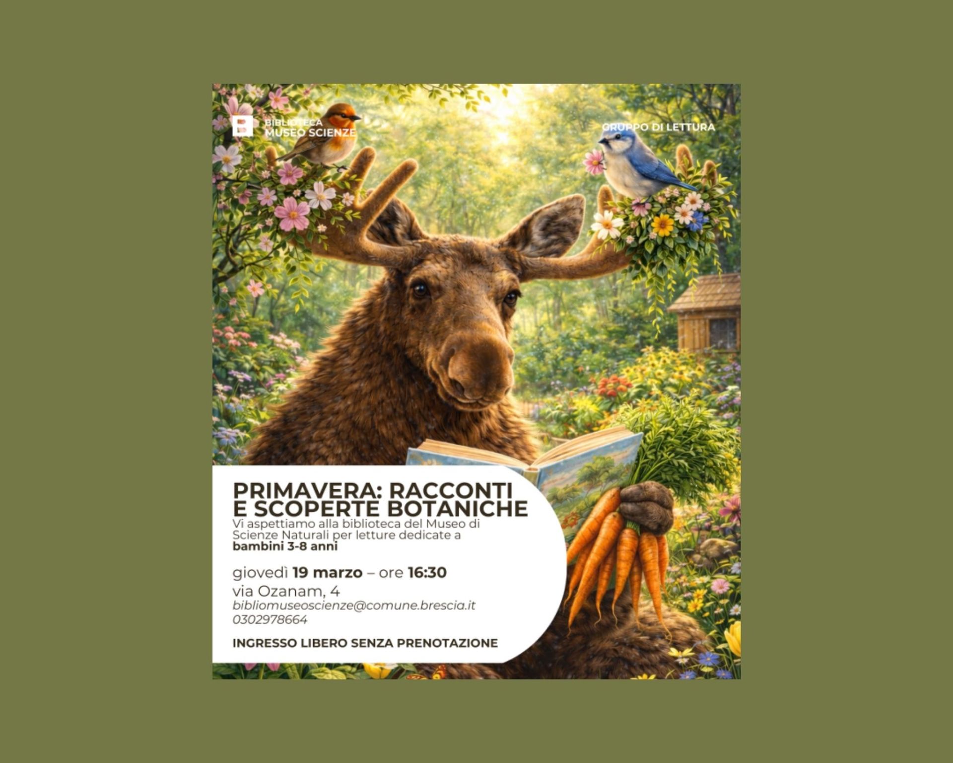 Locandina del gruppo di lettura dedicato alla primavera