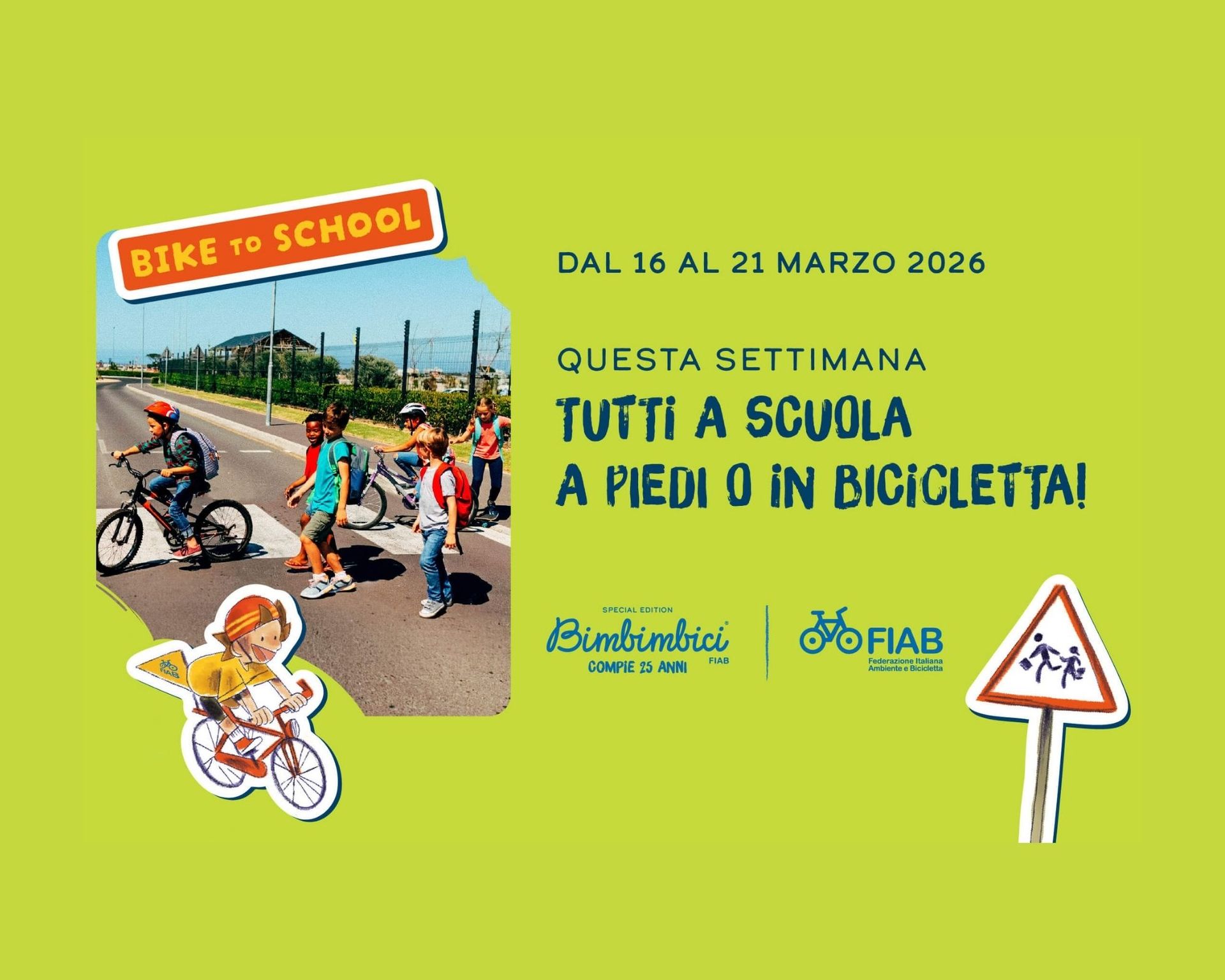 Iniziativa di FIAB Tutti a scuola a piedi o in bici