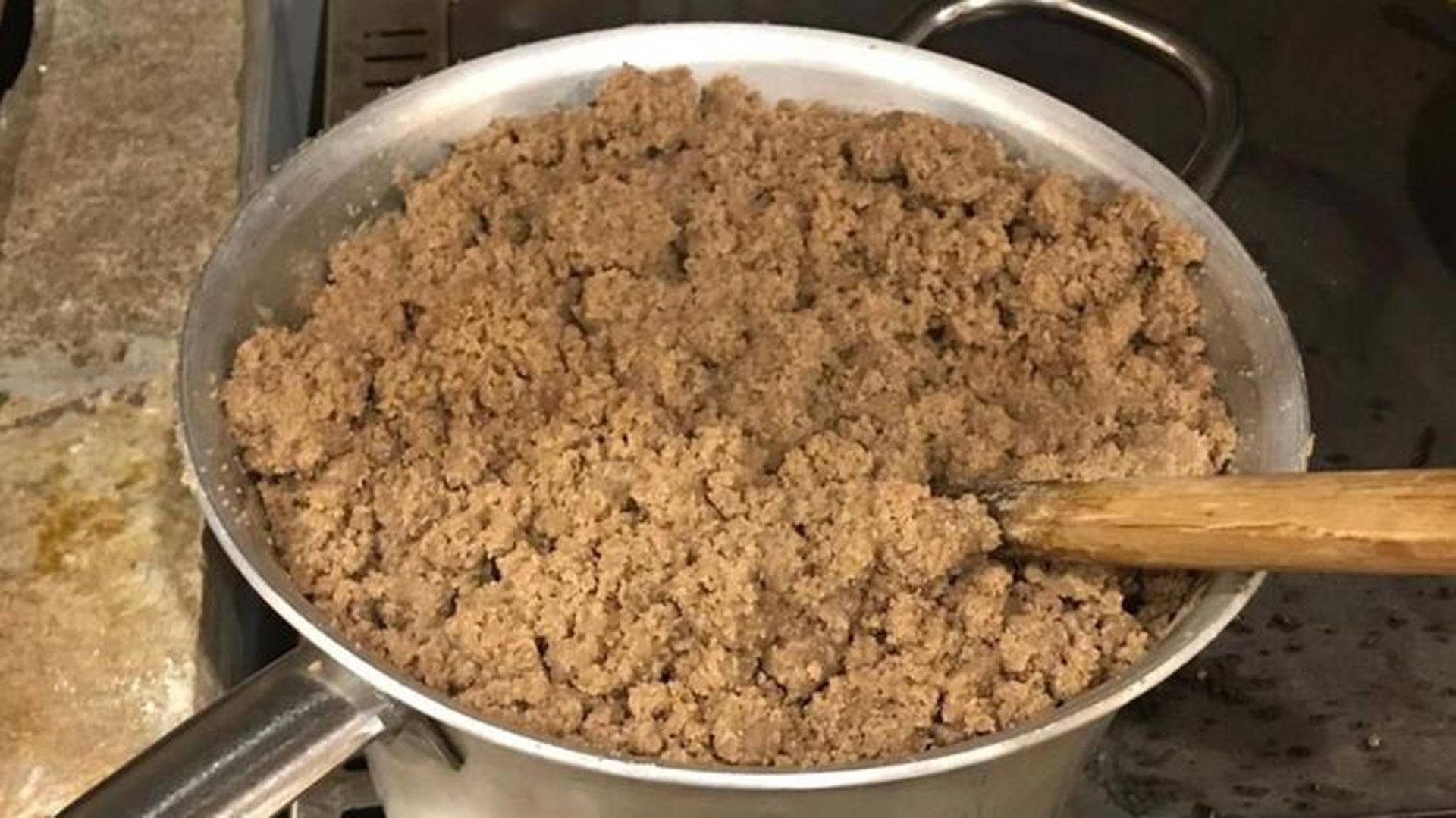 Polenta tipica di malonno che si presenta quasi sbriciolata