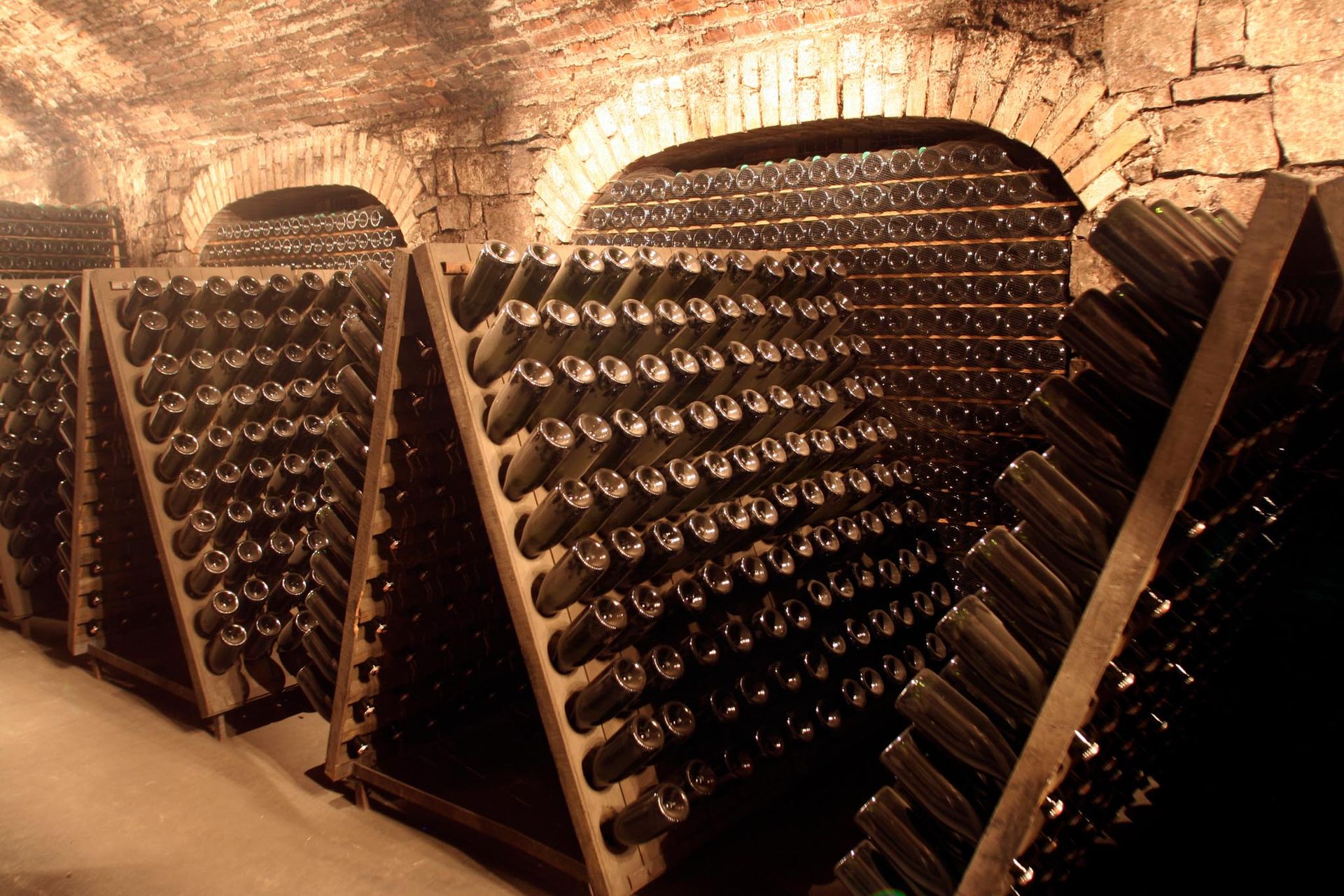 Vista di una cantina della Franciacorta