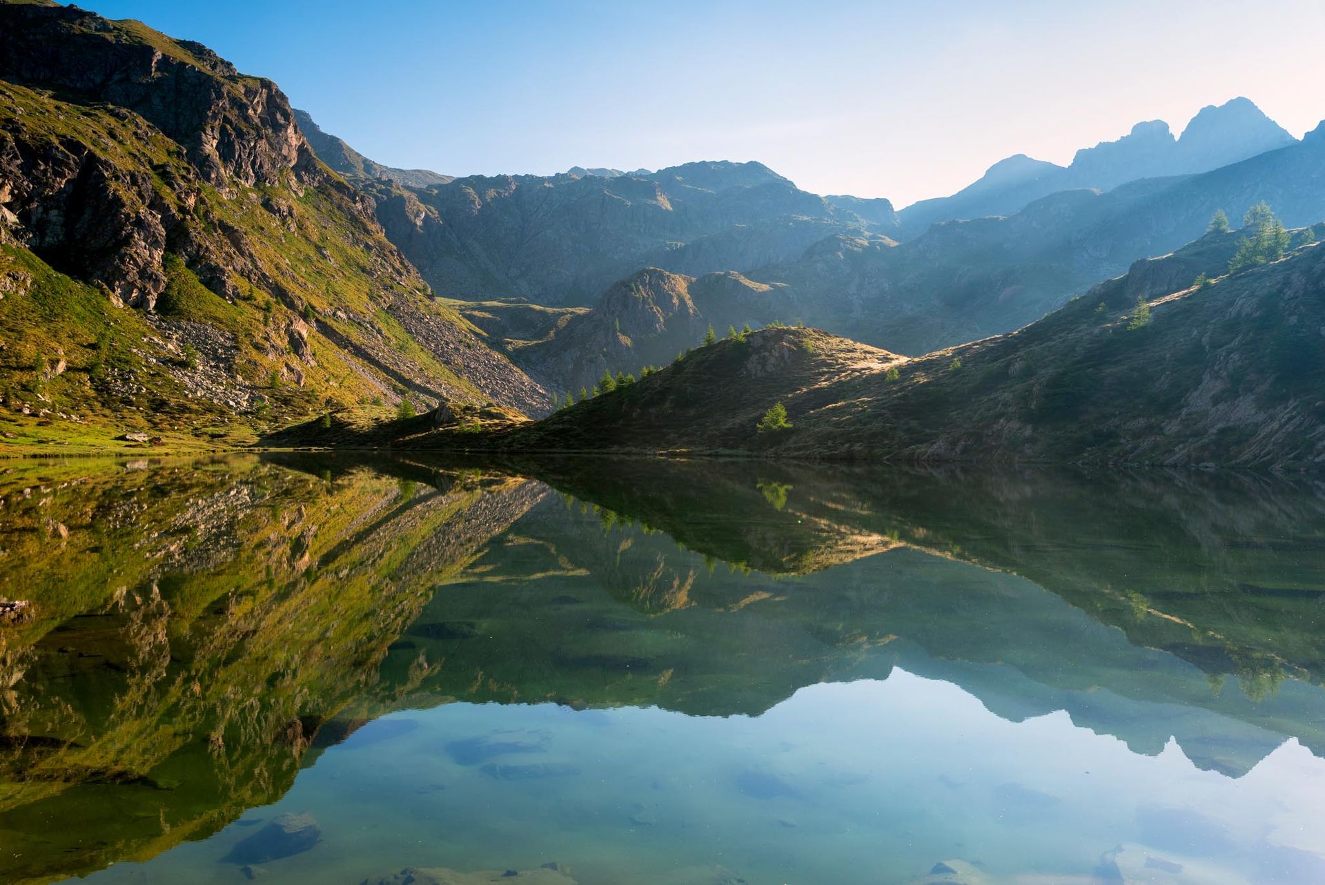 Vista del lago Mortirolo