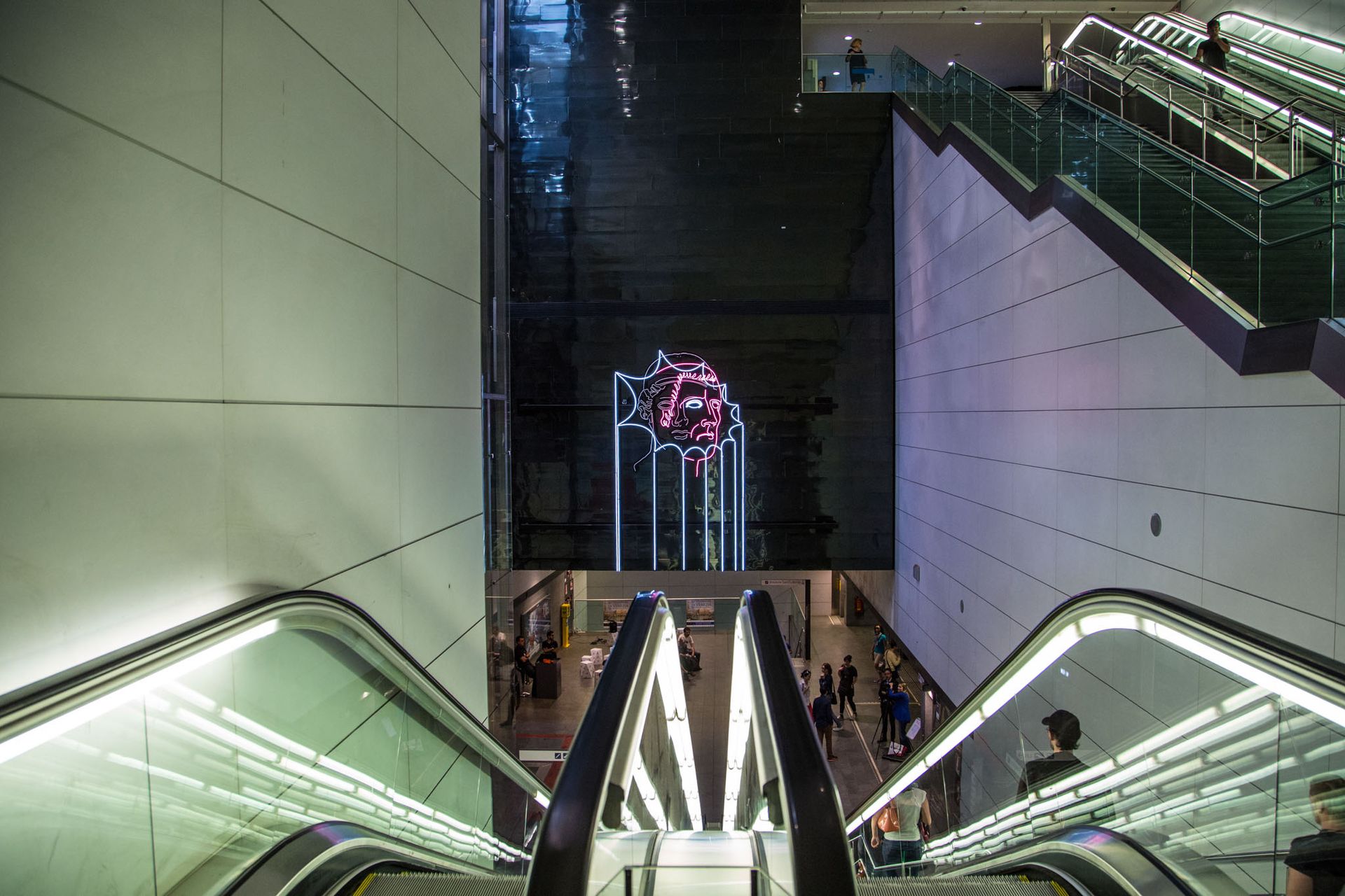 Subbrixia - Interno metropolitana Brescia neon