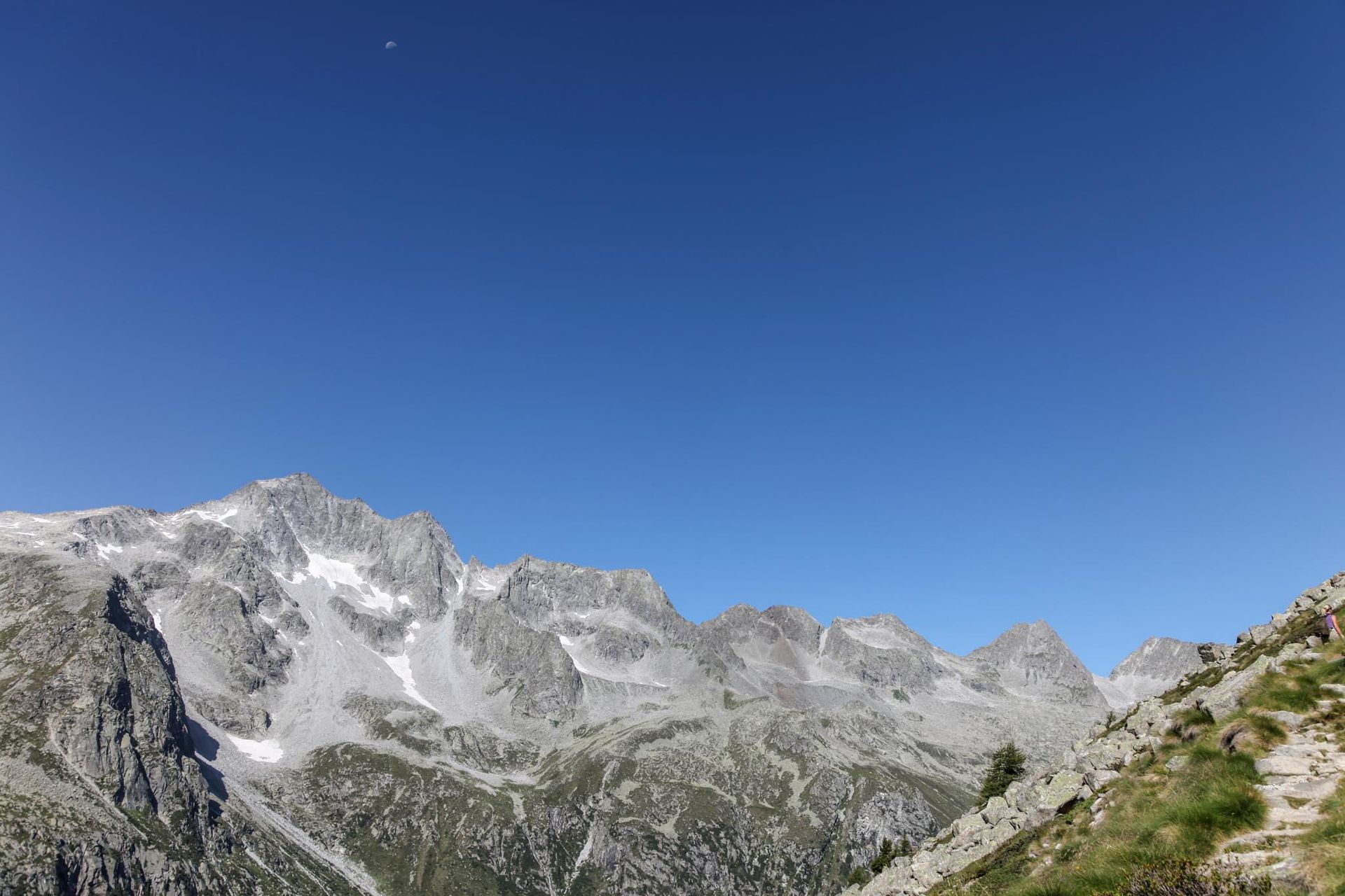 Panorama delle montagne della Val Camonica nelle Alpi lombarde