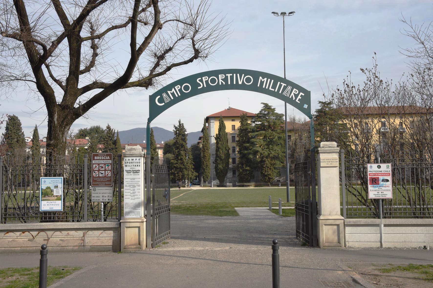 Vista dell'ingresso del Parco Sam Quilleri