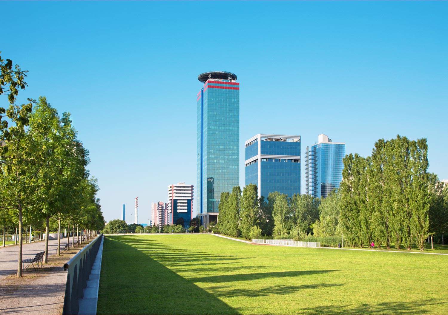 Vista del Parco Tarello di Brescia per una gita in città