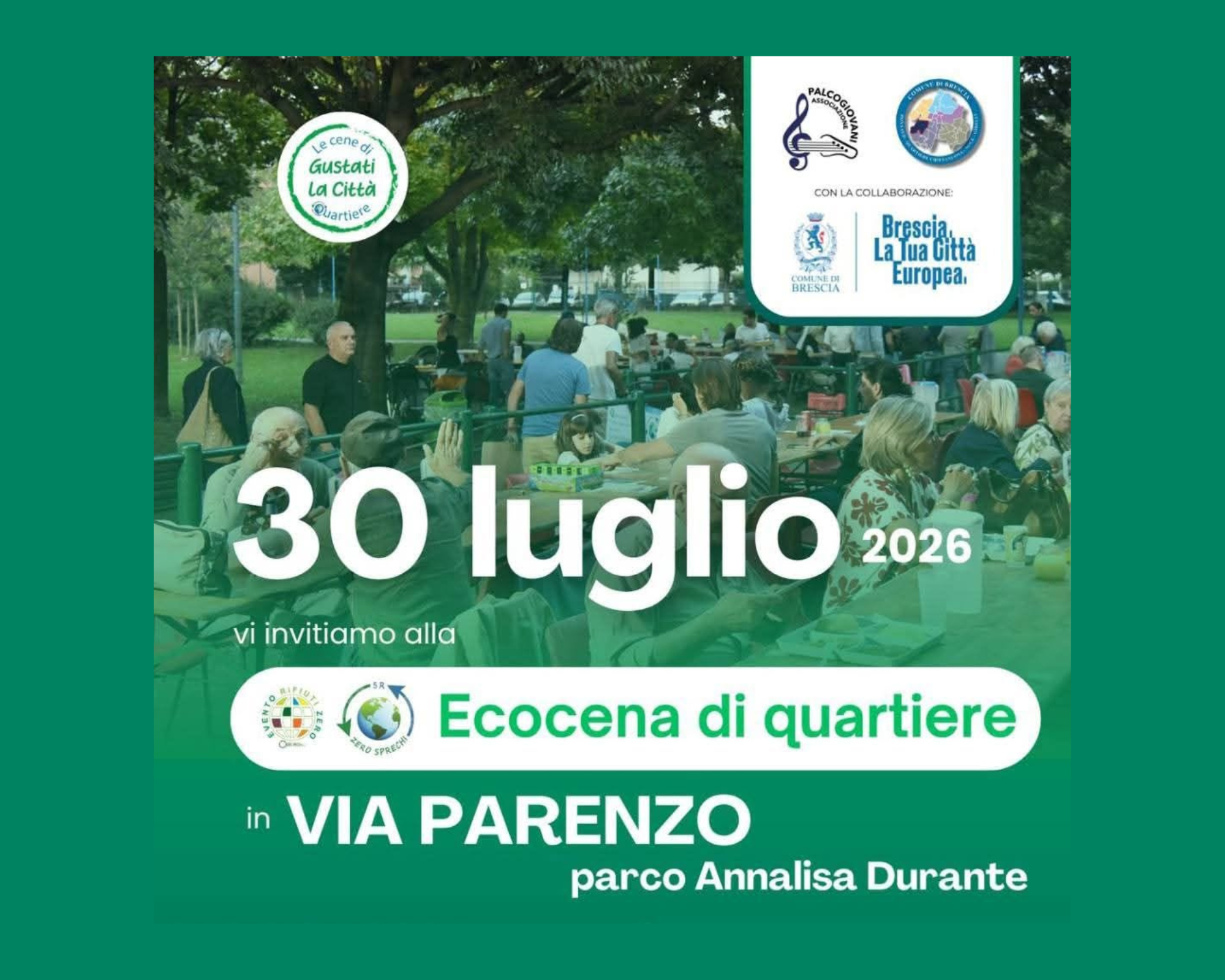 Cena di Quartiere | Chiesanuova — Food a Brescia, Parco Annalisa Durante