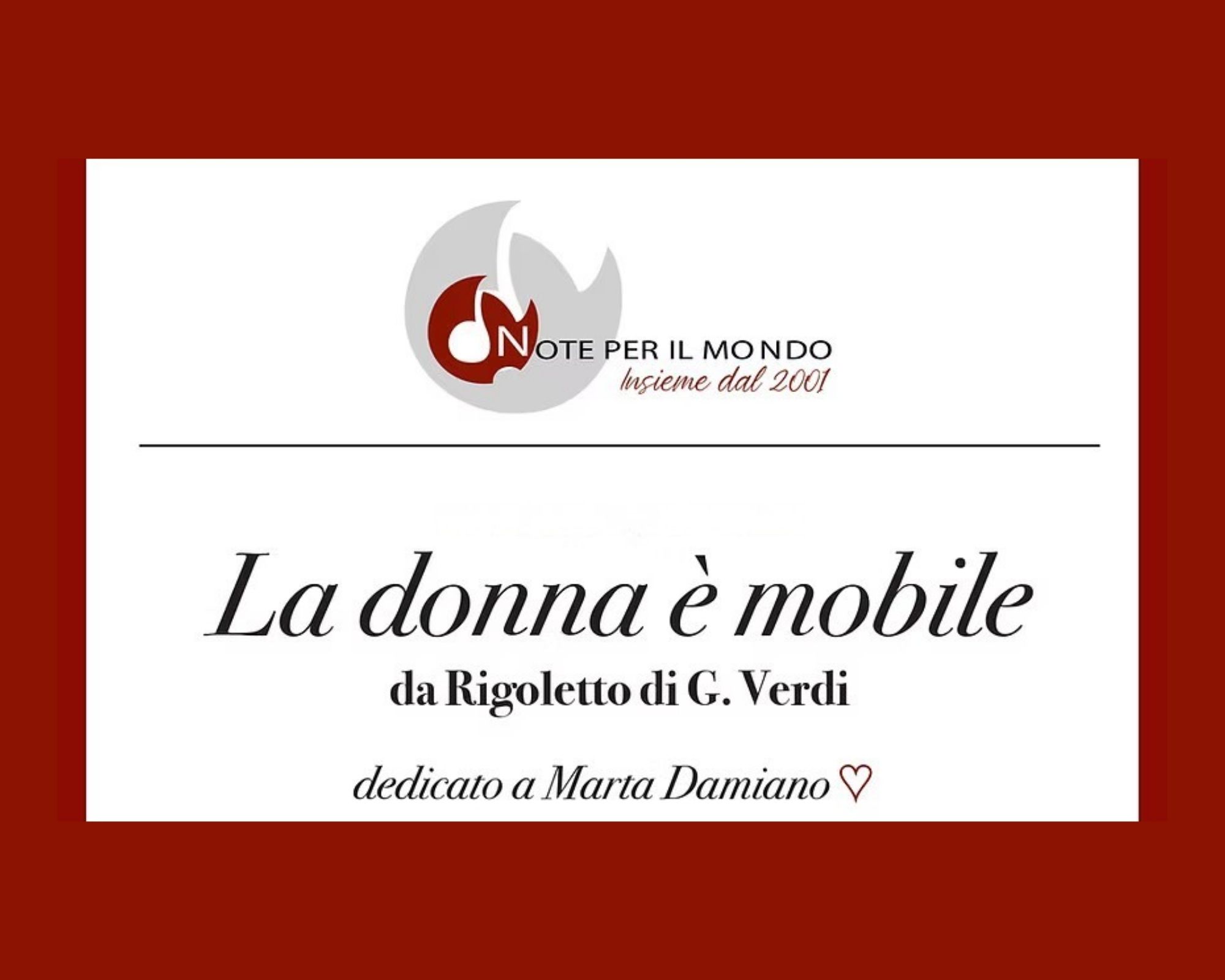 La donna è mobile da Rigoletto di Verdi — Teatro a Brescia, Teatro Santa Giulia